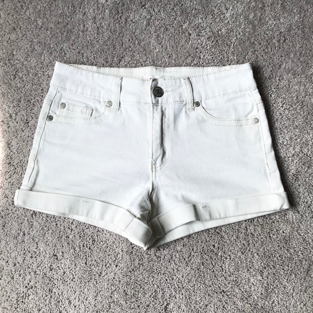 Cream Jean Shorts